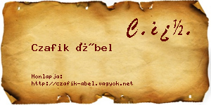 Czafik Ábel névjegykártya