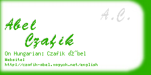 abel czafik business card